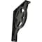 Ekena Millwork Austin Wrought Iron Bracket, (Triple center brace), Antiqued Silver 2"W x 7 1/2"D x 10"H BKTM02X07X10TAUASV - alternate 1